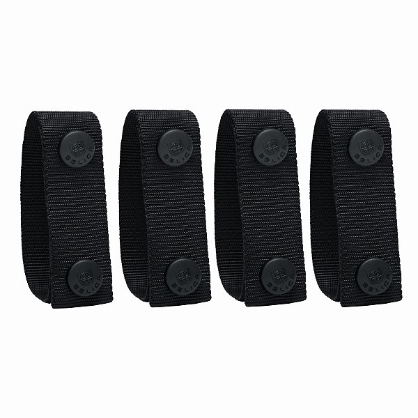 Belt Keeper de Poliamida Bélica - Kit 4 Unidades - Preto