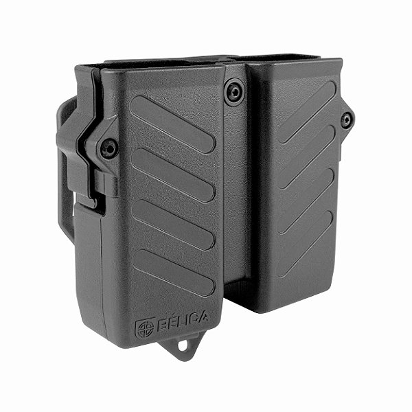 Porta Carregador Duplo VECTOR Bélica - MOLLE - Preto