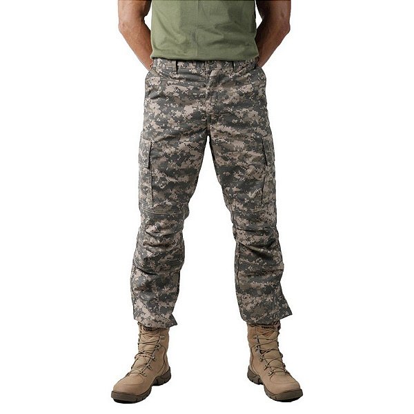 Calça Masculina Combat Camuflada Digital Areia Bélica