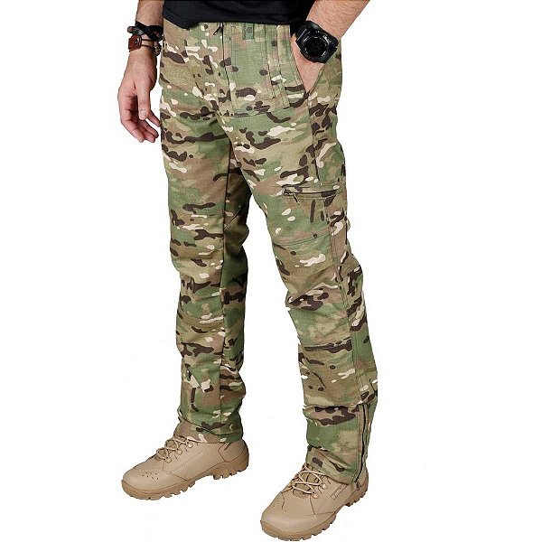Calça Masculina Multiforce Camuflada Multicam Bélica