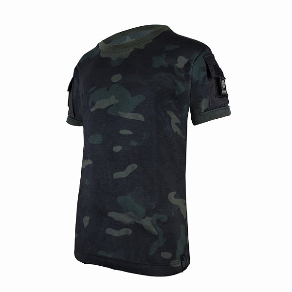 Camiseta Infantil Bélica - Ranger Kids Camuflada Multicam Black