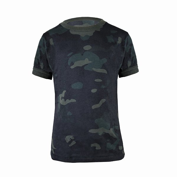 Camiseta Infantil Bélica - Soldier Kids Camuflada Multicam Black