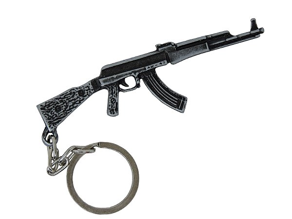 Chaveiro AK 47 - Prata Velho