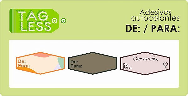 Etiqueta Adesiva De / Para Média