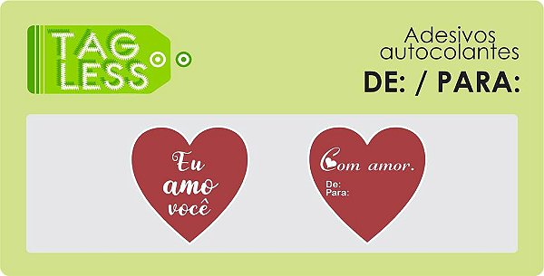 Etiqueta Adesiva Coração Grande