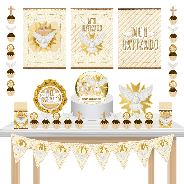Kit Festa Fácil Kit Só Um Bolinho Batizado