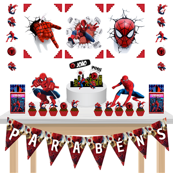 Kit Festa Fácil Kit só Um Bolinho Homem Aranha