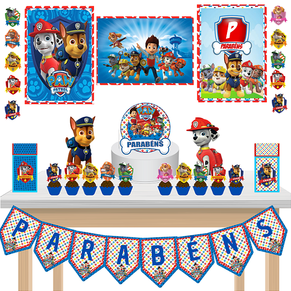 Kit festa fácil Kit Bolinho Básico Patrulha Canina