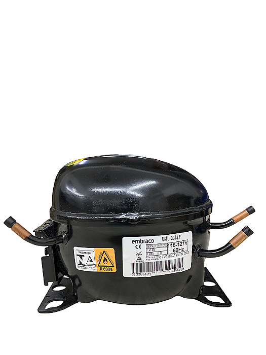 COMPRESSOR EMBRACO 1/10 EMU30CLP R600A 127V W11134085