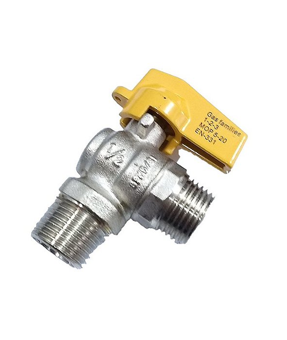 Válvula Registro Esfera 90° Borboleta P/Gás Gn Glp 1/2 Macho PR1212