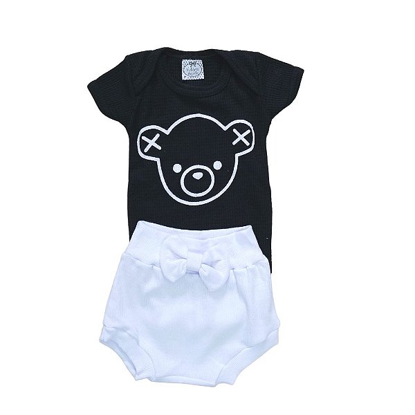 Conjunto "Ursinho" Body e Tapa Fralda