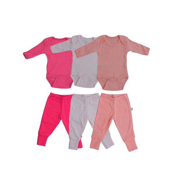 Kit Body e Calça Prematuro Rosa