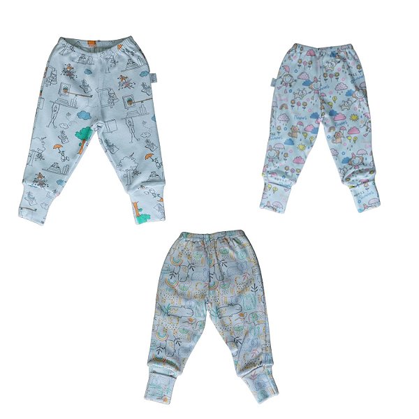 Kit calça estampada feminina Prematuro
