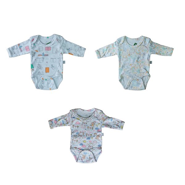 Kit body estampado feminino Prematuro