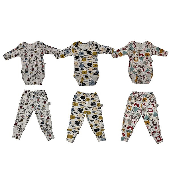 Kit body e calça estampado masculino Prematuro