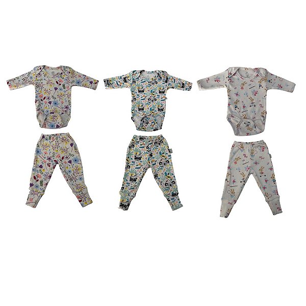 Kit body e calça estampado feminino Prematuro