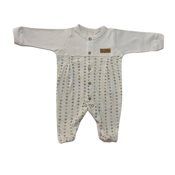 Macacão Feminino Branco Corações - PREMATURO