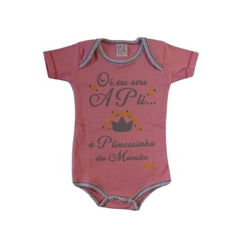 Body Rosa Escuro  "Princesinha da Mamãe"