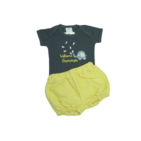 Conjunto "Welcome Summer" Body e Tapa Fralda