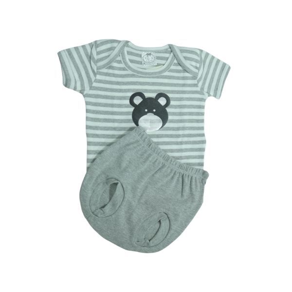Conjunto Ursinho Body e Tapa Fralda