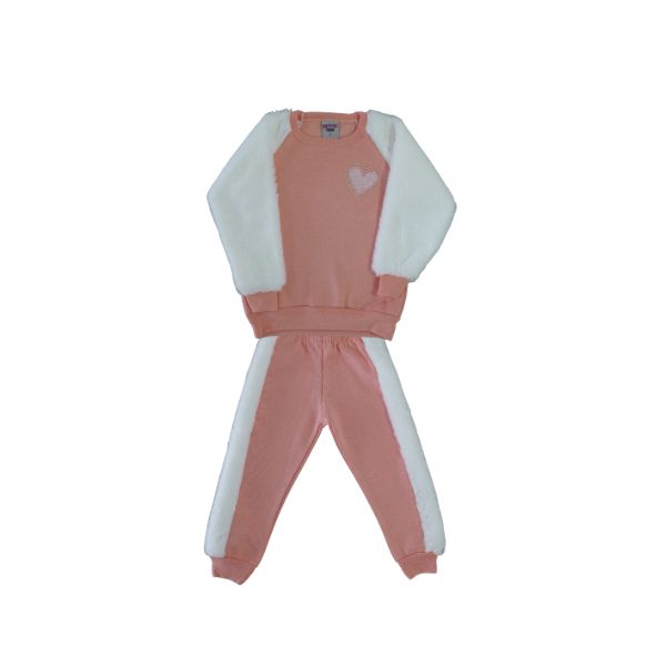 Conjunto Blusa e Calça Laranja de Coração