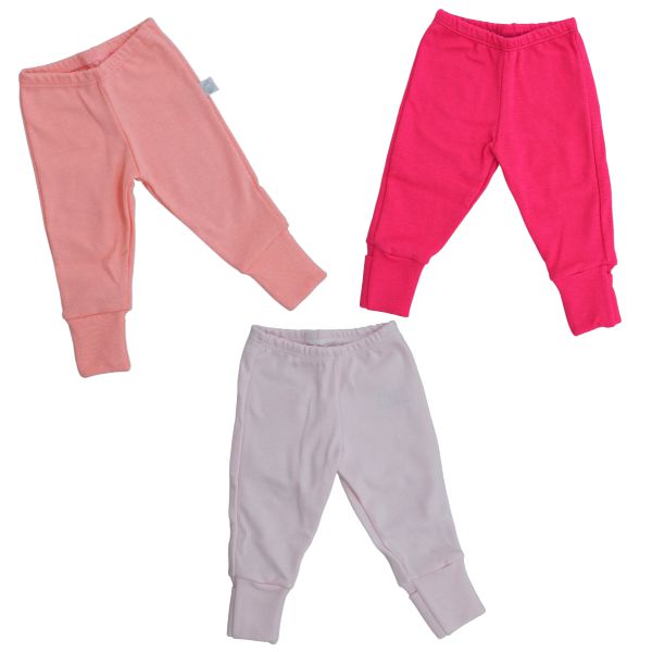 Kit Calça Lisa Rosa e Salmão (Prematuro)