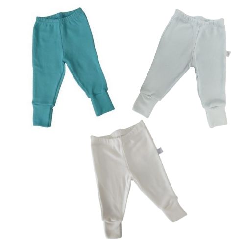 Kit Calça Lisa Azul e Bege (Prematuro)