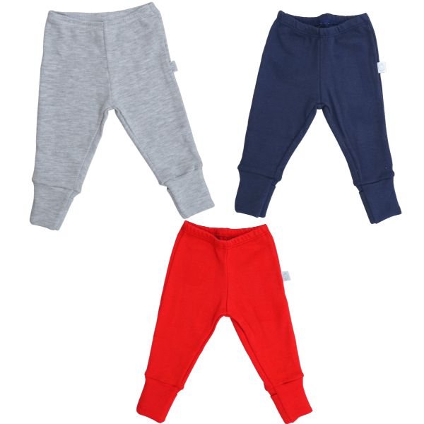 Kit Calça Cinza, Marinho e Vermelha (Prematuro)
