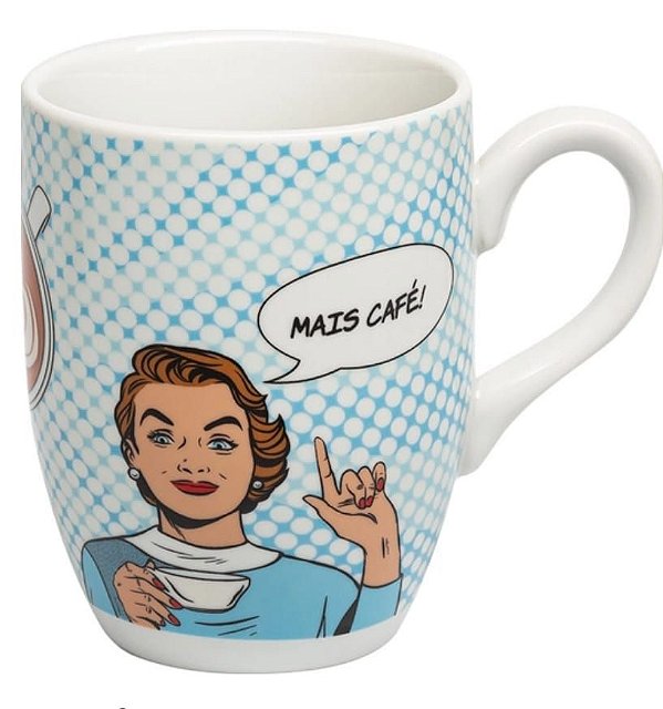 Caneca de Porcelana Mais Café 350ml