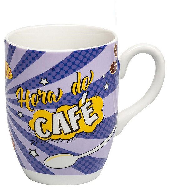 Caneca de porcelana Hora do Café 350ml