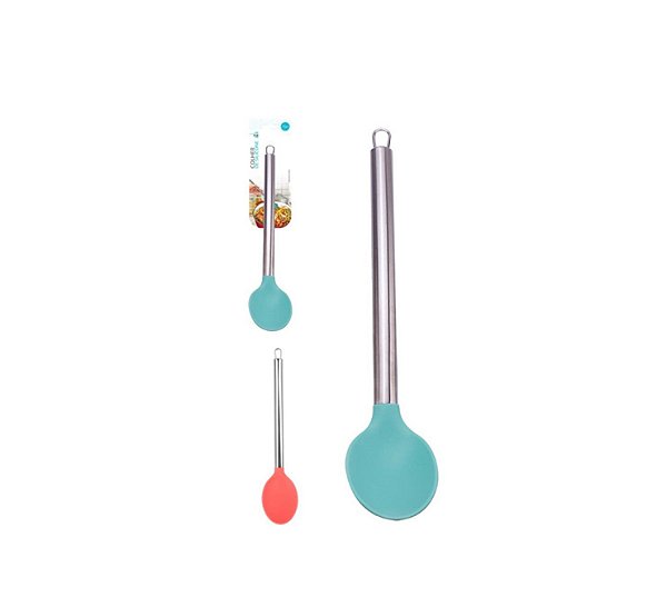 Colher de Silicone com cabo inox Candy