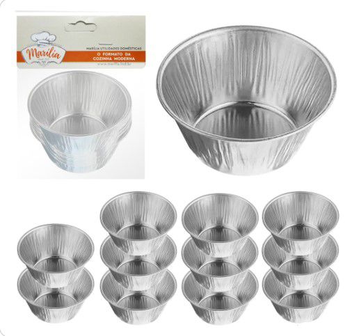 FORMA DE FLANDRES PARA CUPCAKE Nº1 COM 12 PECAS 3,3X7CM