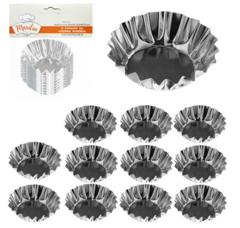 FORMA DE FLANDRES PARA EMPADA CRESPA Nº1 COM 12 PECAS 1,5X5,1CM