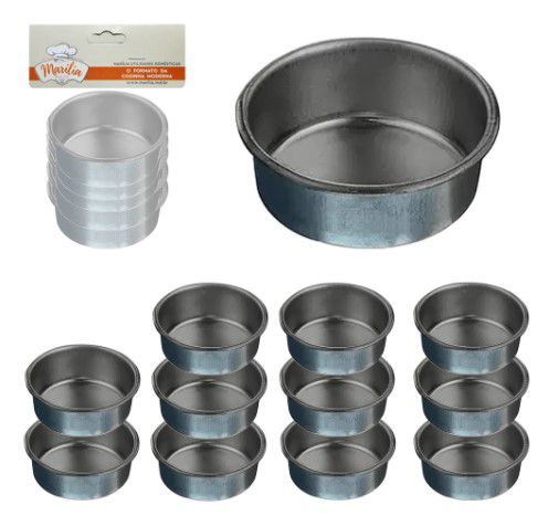FORMA DE FLANDRES PARA MINI QUICHE COM 12 PECAS 1,5X3,8CM