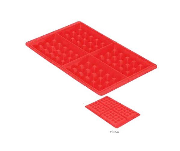 Forma de silicone para waffles retangular