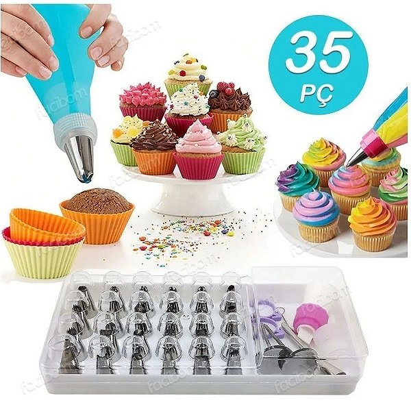 Kit Saco para confeitar 35 peças