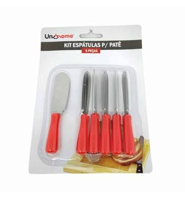 kit espatulas p/ pate 6 peças