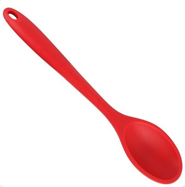 Colher em Silicone -vermelha