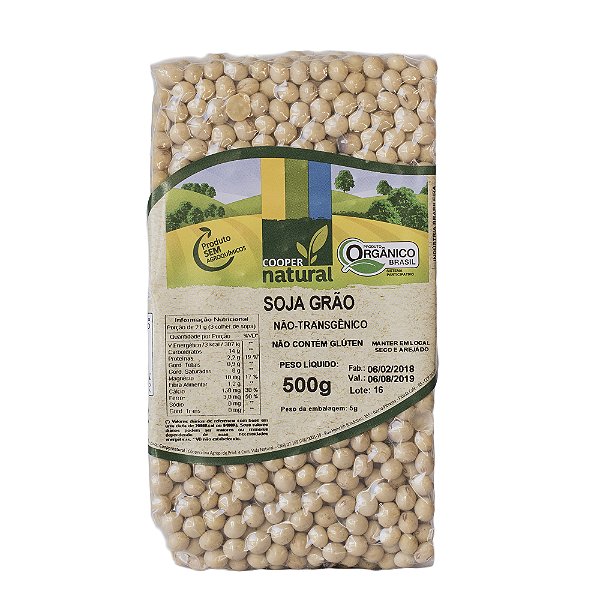 Soja em Grãos Orgânico - Sem Glúten