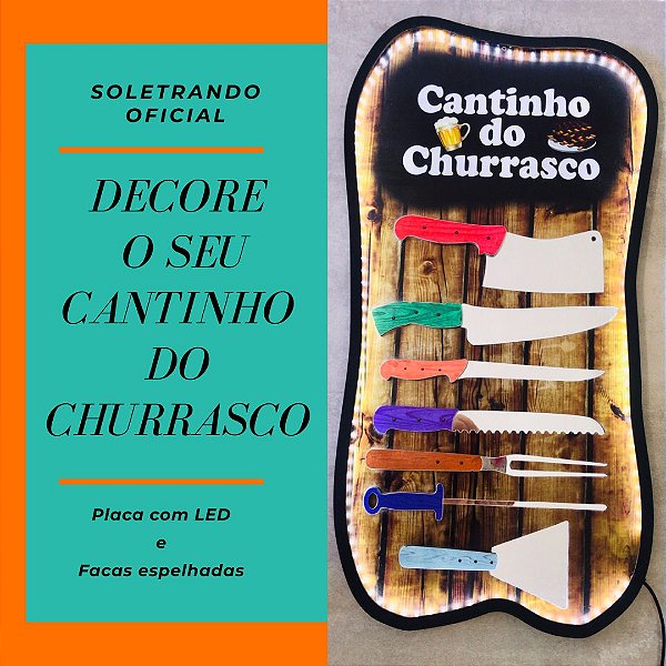 Placa Churrasco com LED