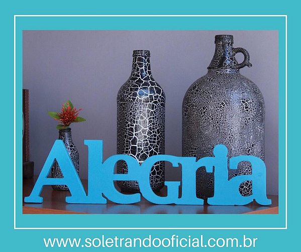 Palavra de Mesa em MDF Alegria