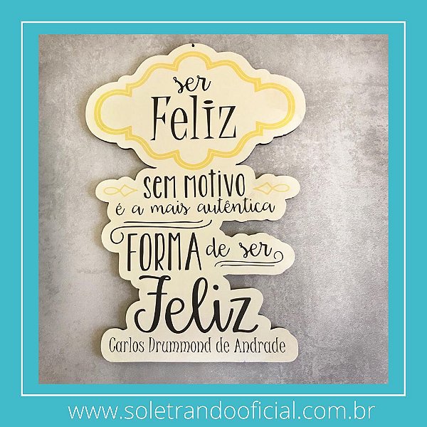 Placa Decorativa Frases