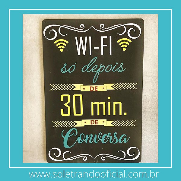 Placa decorativa Wi-Fi