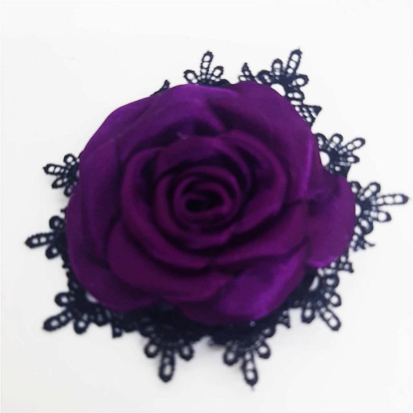 Rosa para Cabelo - Super luxo - Roxa