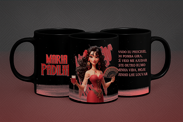 Caneca Maria Padilha - Preta
