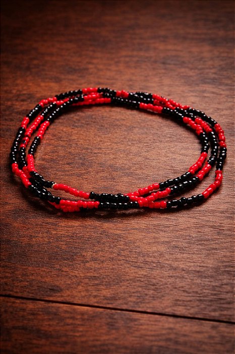 Guia de Proteção de Exú vermelha e preta