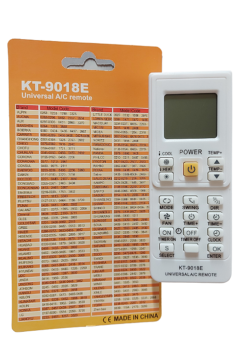 Controle remoto universal para ar condicionado tipo Split