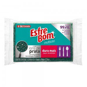 BUCHA DUPLA FACE ESFRE BOM C/ IONS DE PRATA