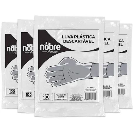 LUVA DESCATAVEL NOBRE C/100 UND
