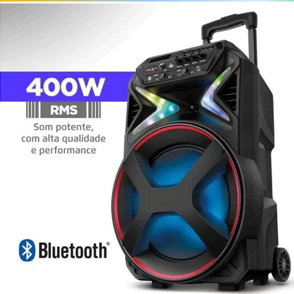 Caixa de Som Portátil Bluetooth 400W